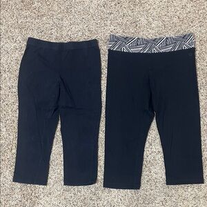 Kids Black Capri Length Leggings Set
